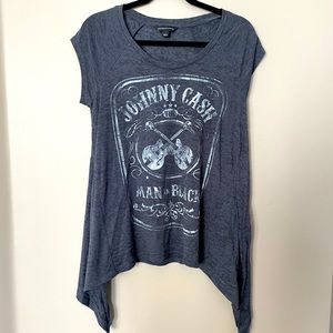 Johnny Cash asymmetrical T shirt